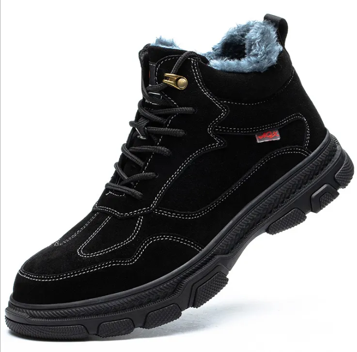 Men’s Wear-Resistant Cotton Safety Shoes – Anti-Slip & Protective Work Boots