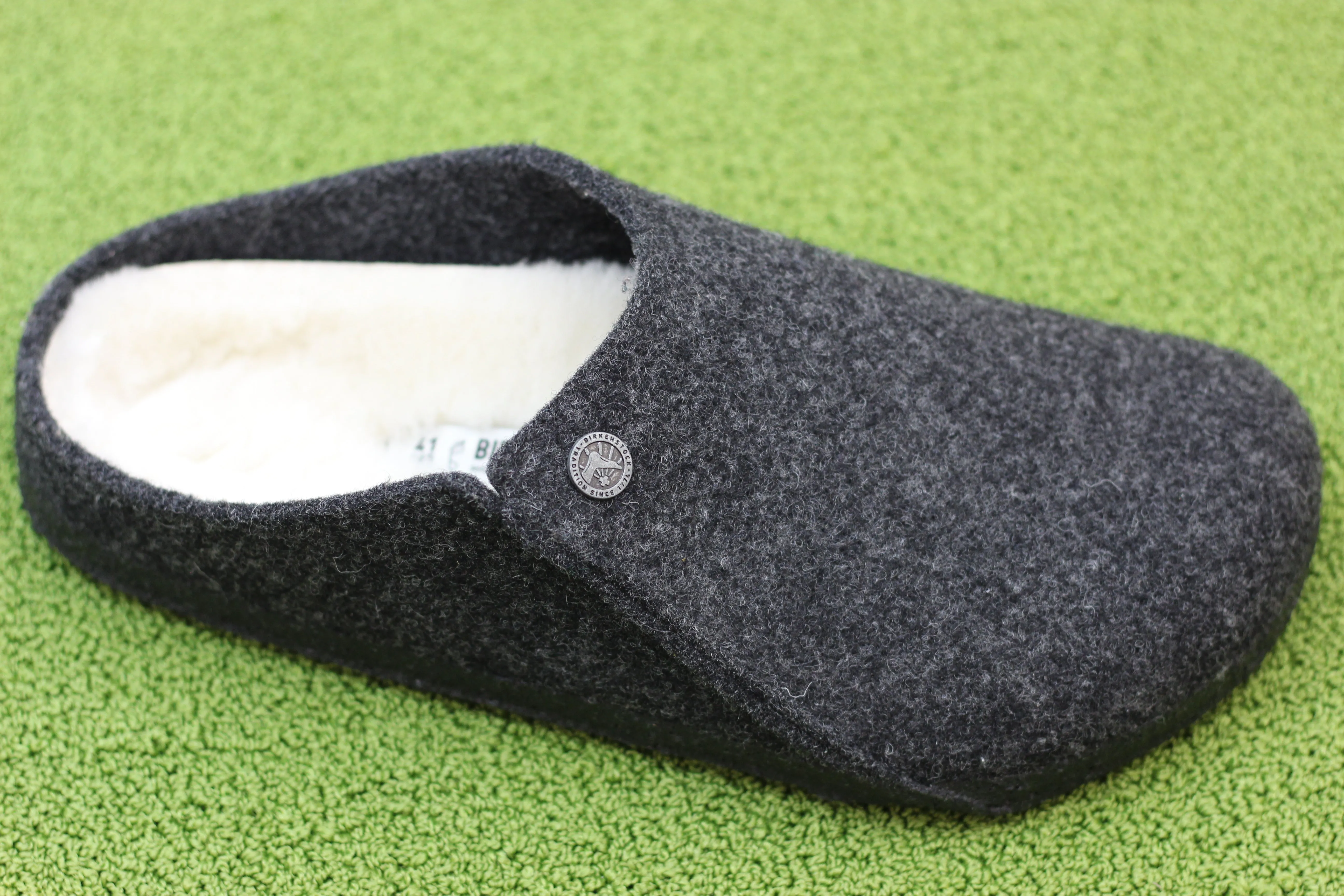 Mens Zermatt Slipper - Anthracite Wool/Shearling