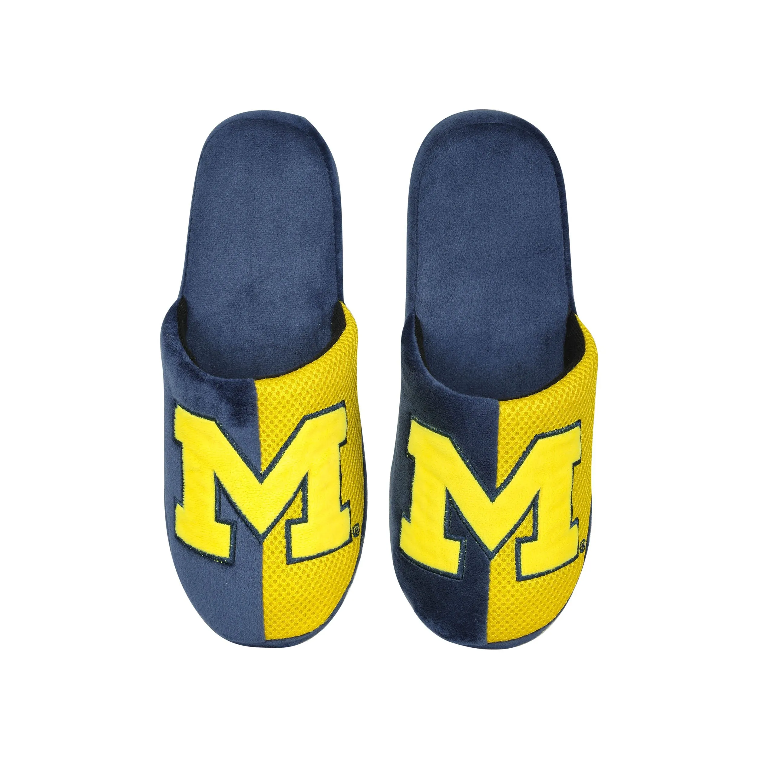 Michigan Wolverines NCAA Mens Logo Staycation Slippers