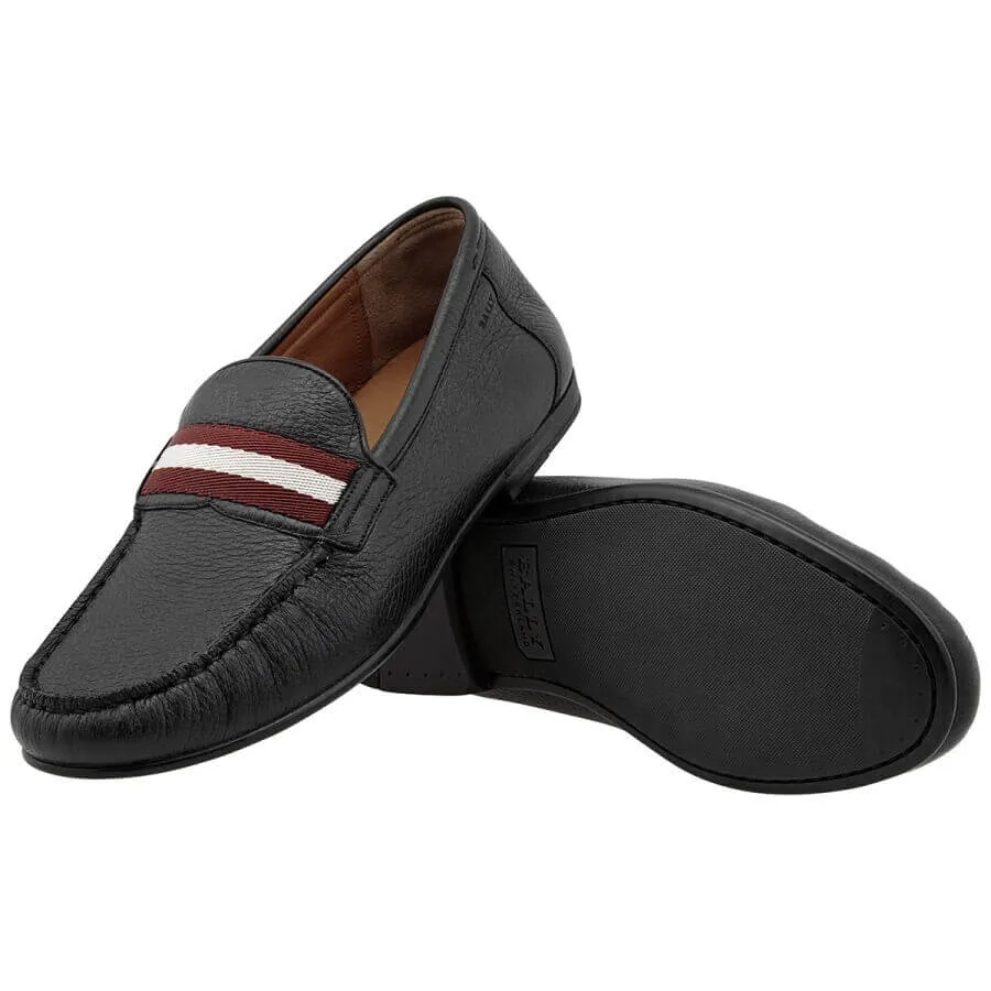 NEW Bally Crokett Men's 6228362 Black Leather Loafers US 6 MSRP $515