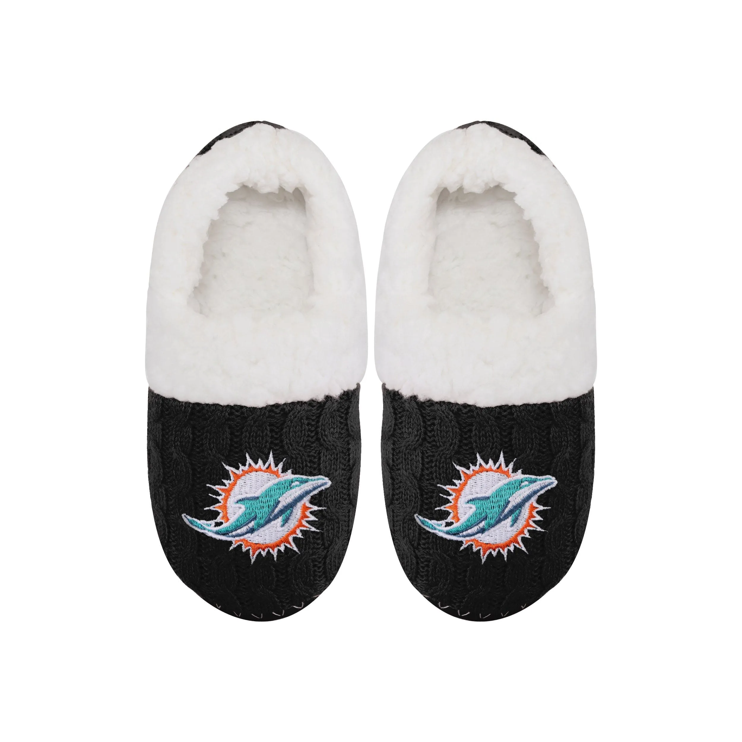 NFL Womens Team Color Fur Moccasin Slippers - Pick Your Team!
