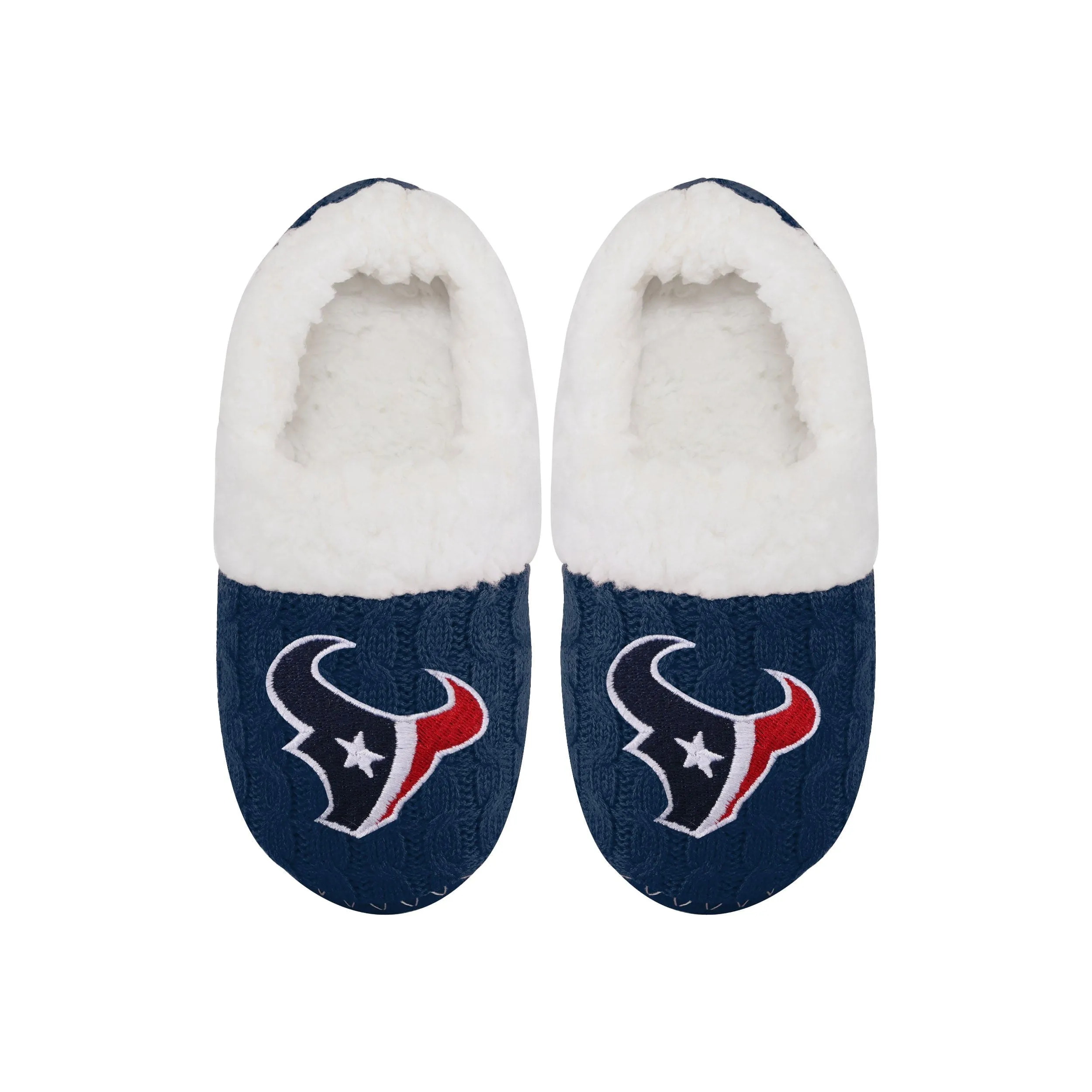 NFL Womens Team Color Fur Moccasin Slippers - Pick Your Team!