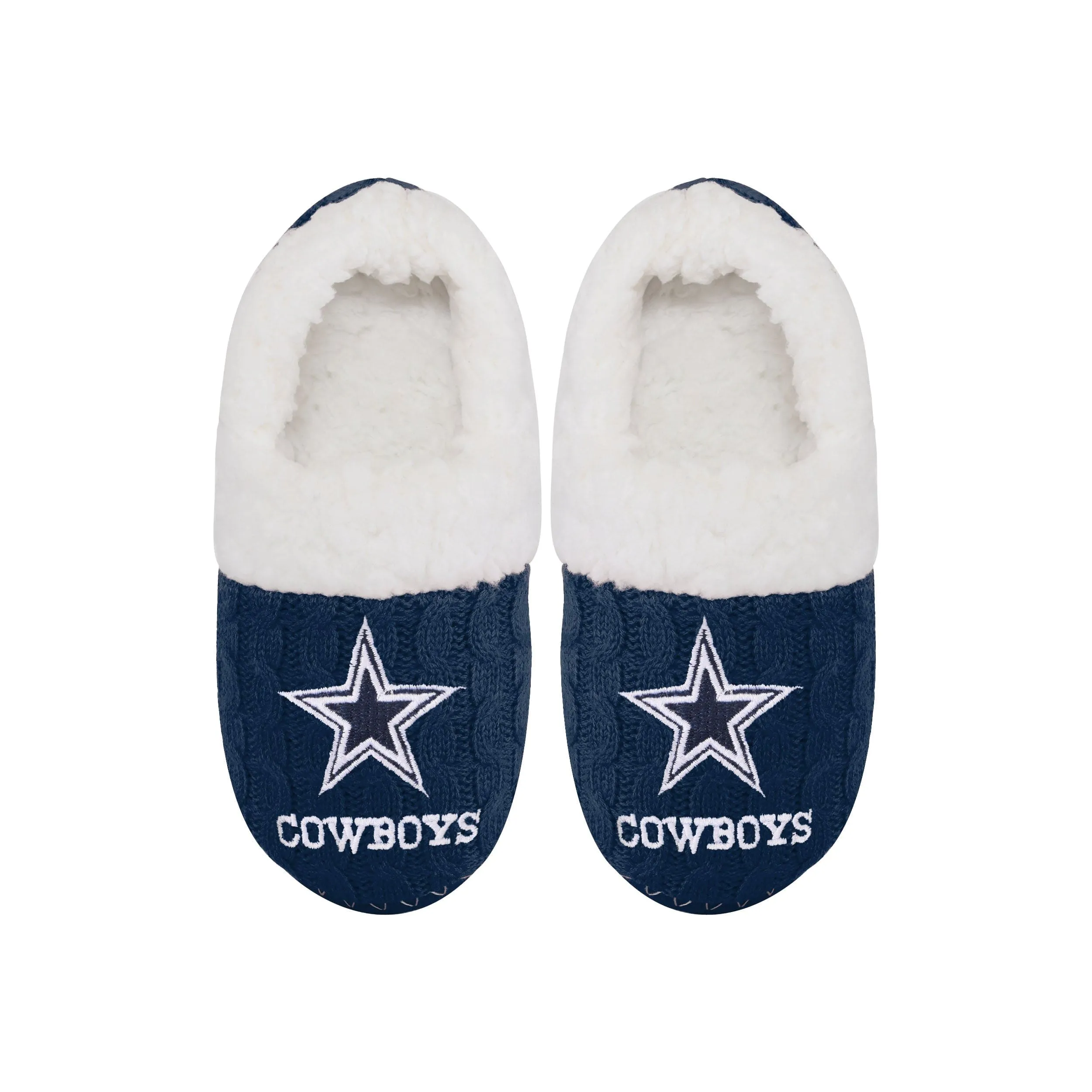 NFL Womens Team Color Fur Moccasin Slippers - Pick Your Team!