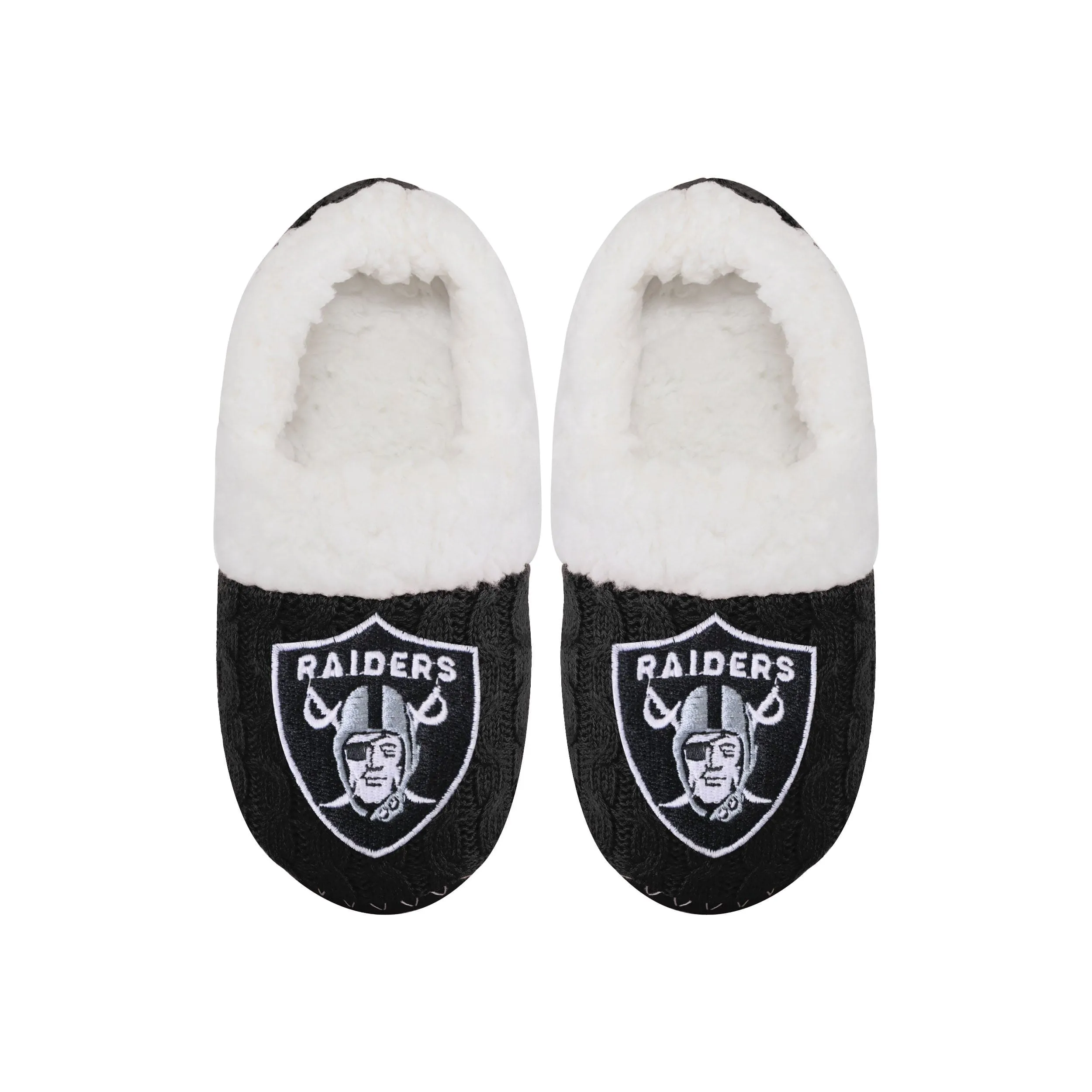 NFL Womens Team Color Fur Moccasin Slippers - Pick Your Team!
