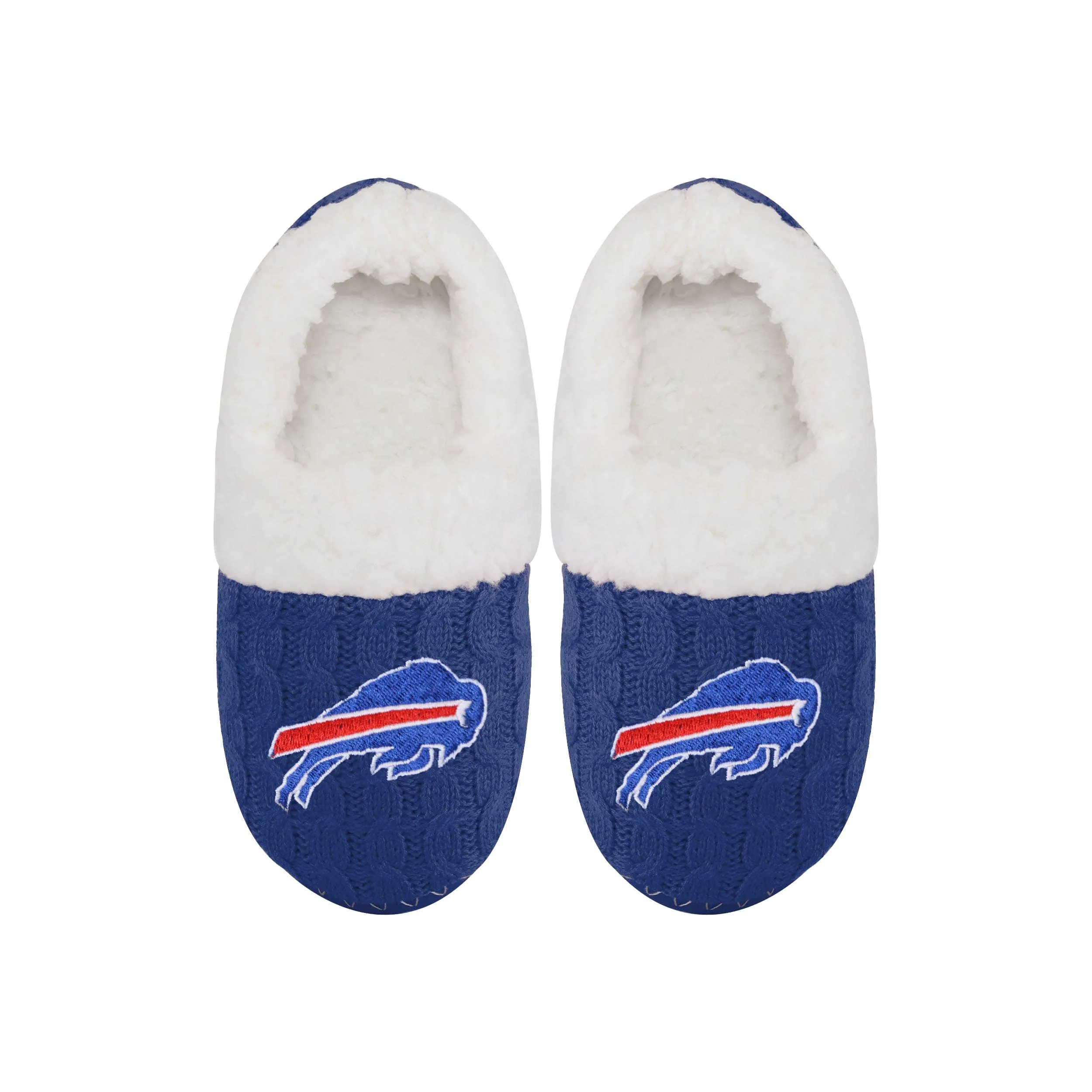NFL Womens Team Color Fur Moccasin Slippers - Pick Your Team!