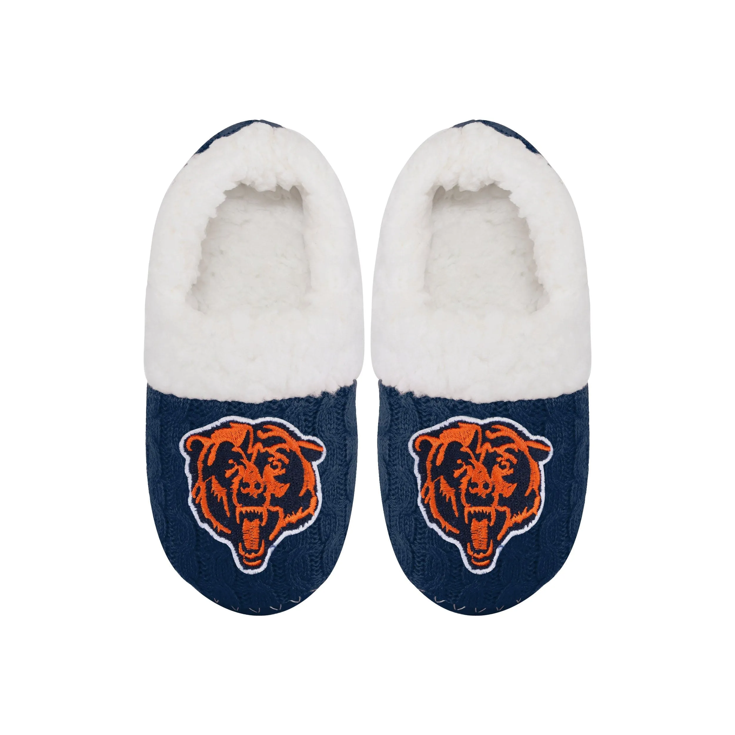 NFL Womens Team Color Fur Moccasin Slippers - Pick Your Team!