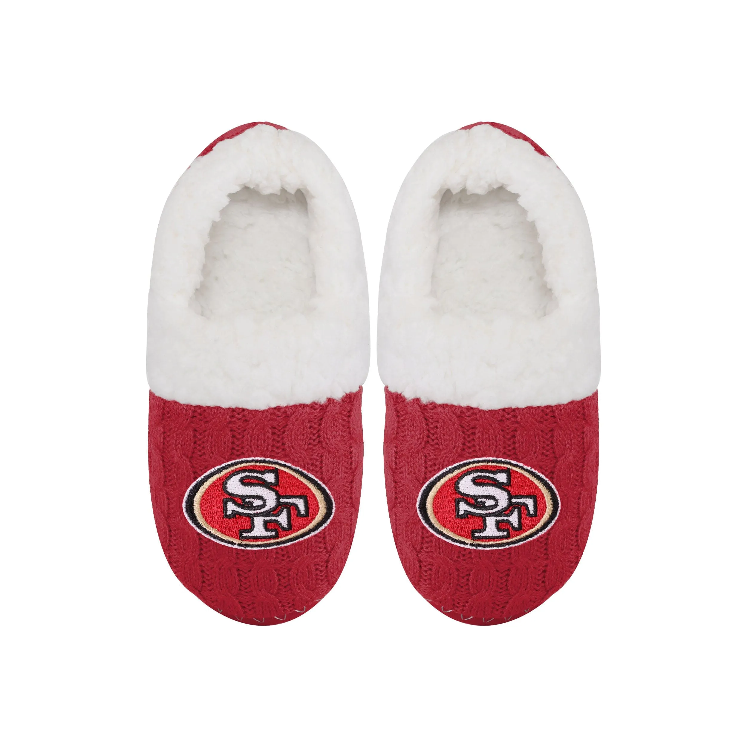 NFL Womens Team Color Fur Moccasin Slippers - Pick Your Team!