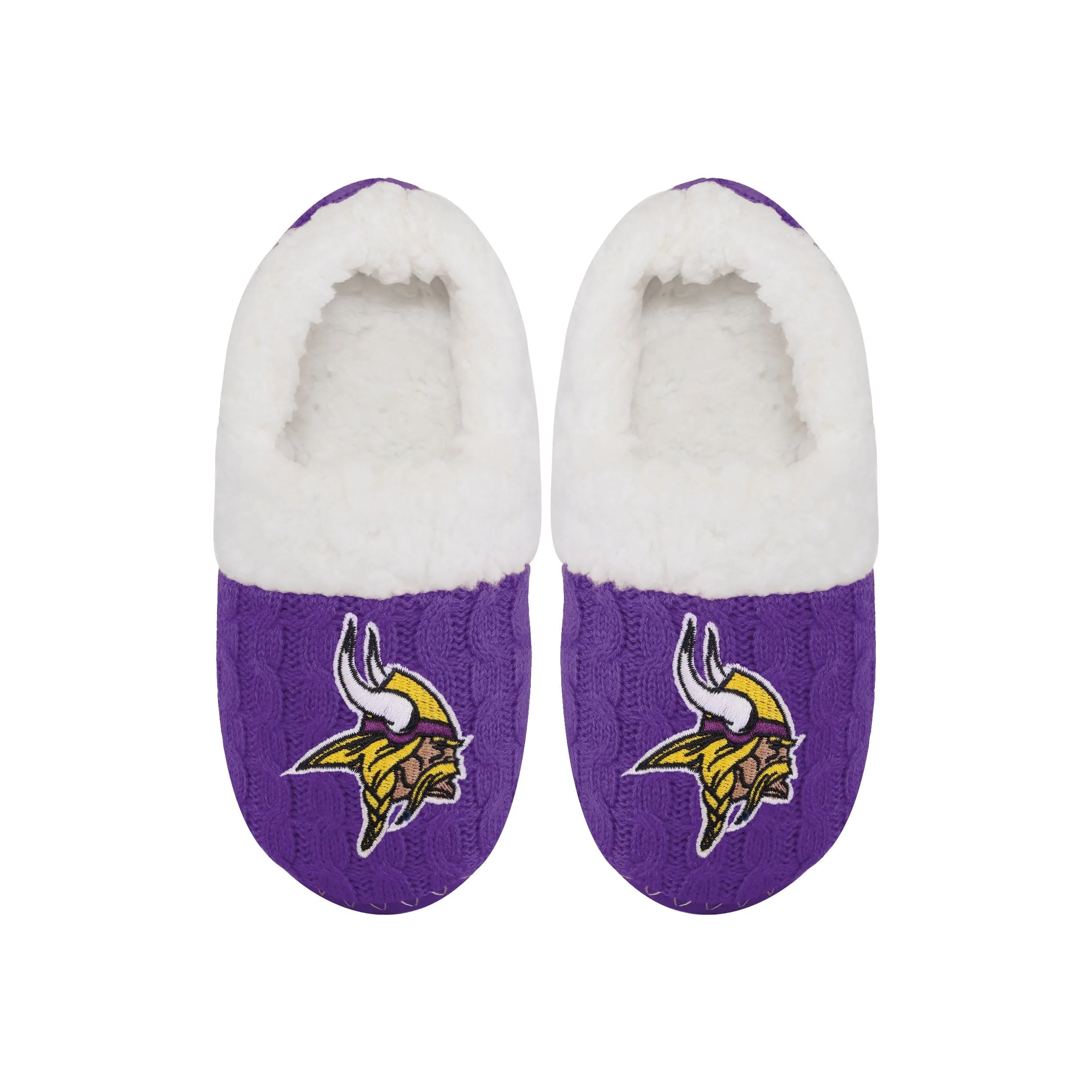 NFL Womens Team Color Fur Moccasin Slippers - Pick Your Team!