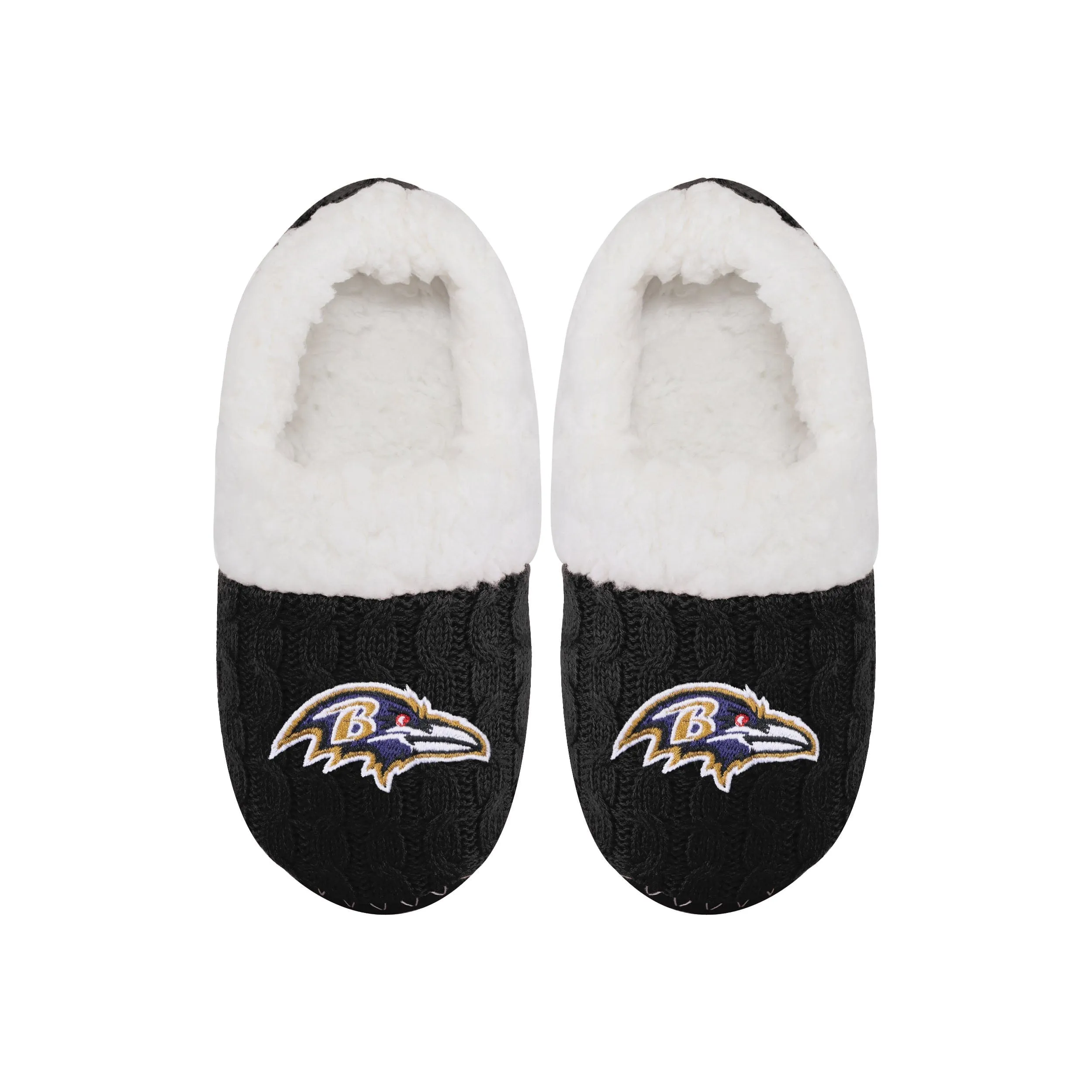 NFL Womens Team Color Fur Moccasin Slippers - Pick Your Team!