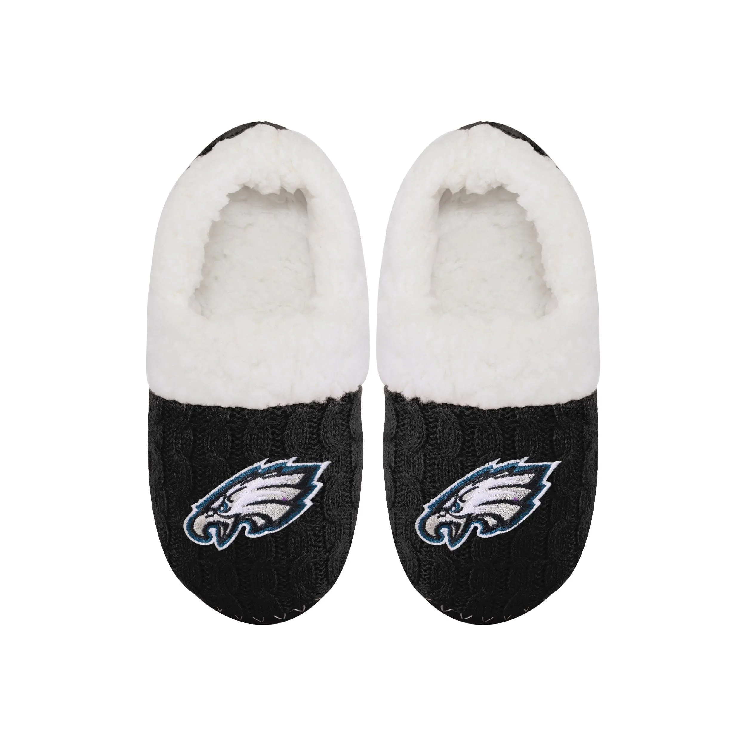 NFL Womens Team Color Fur Moccasin Slippers - Pick Your Team!