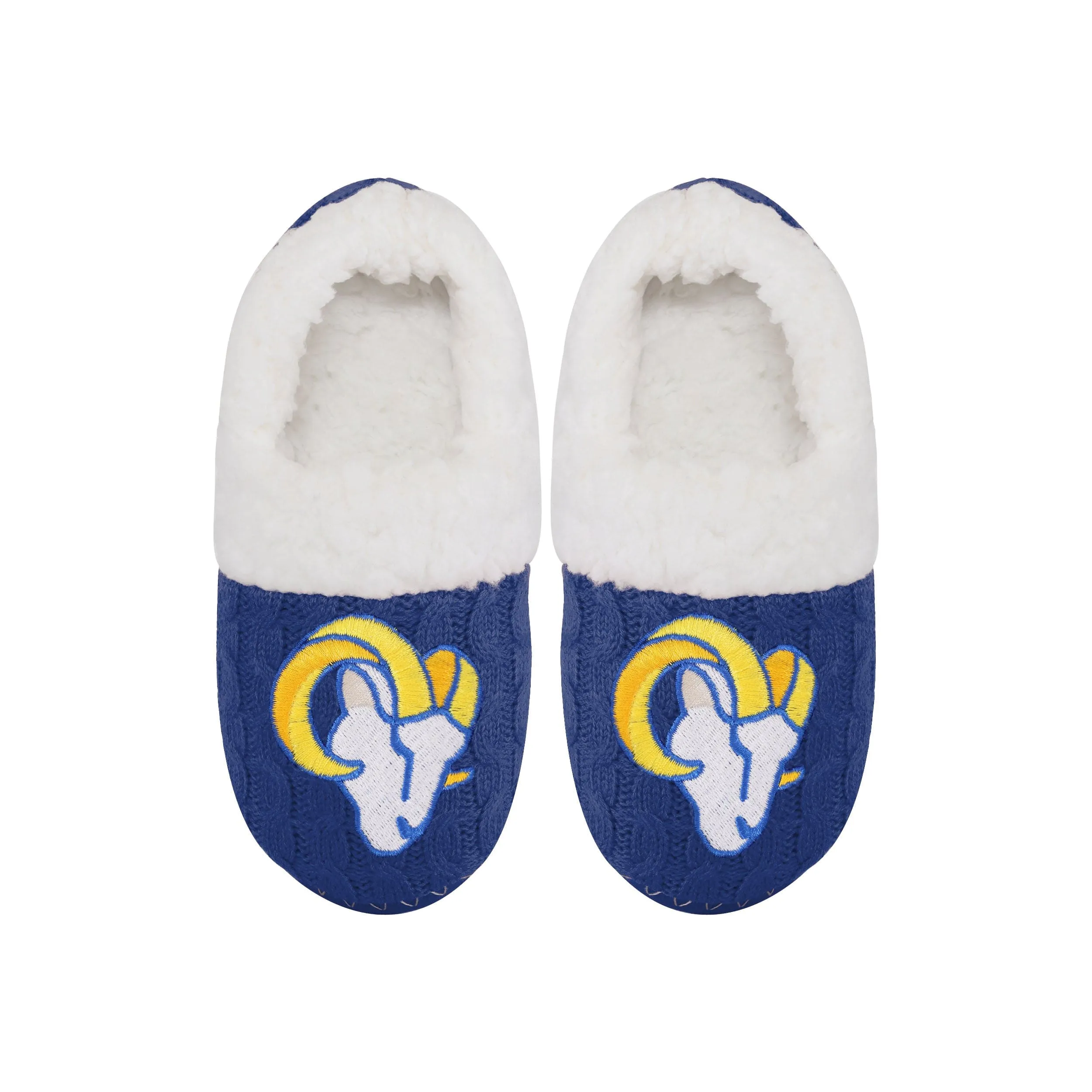 NFL Womens Team Color Fur Moccasin Slippers - Pick Your Team!