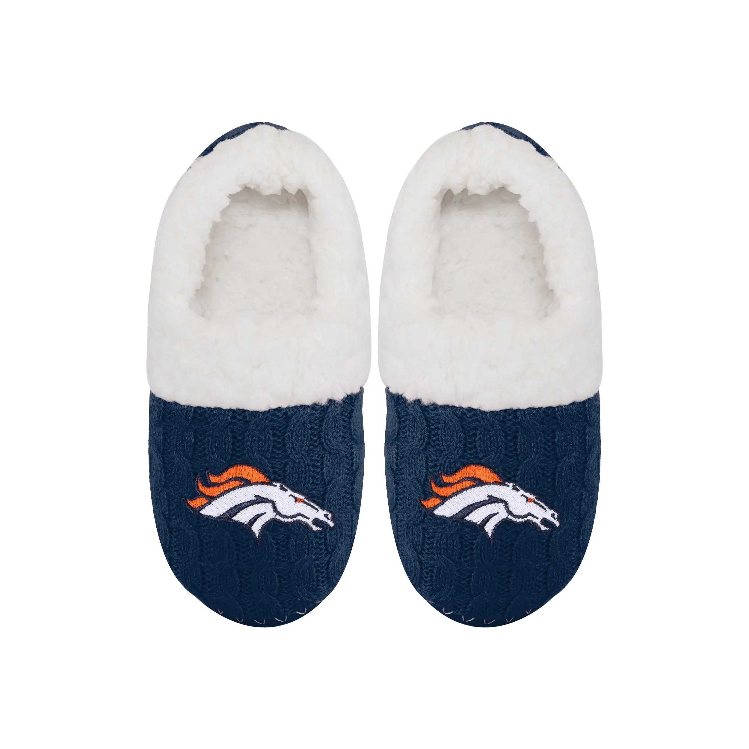 NFL Womens Team Color Fur Moccasin Slippers - Pick Your Team!
