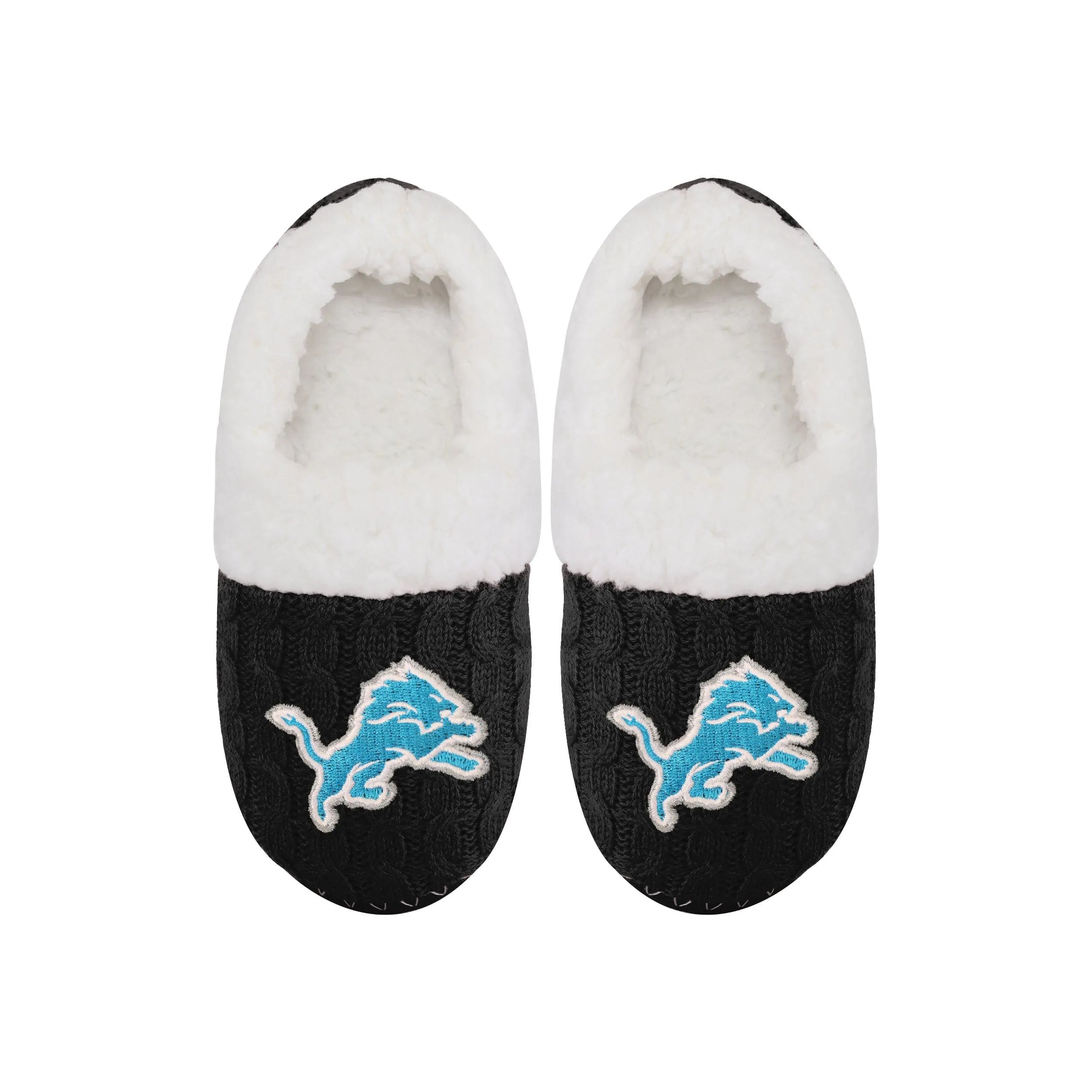 NFL Womens Team Color Fur Moccasin Slippers - Pick Your Team!