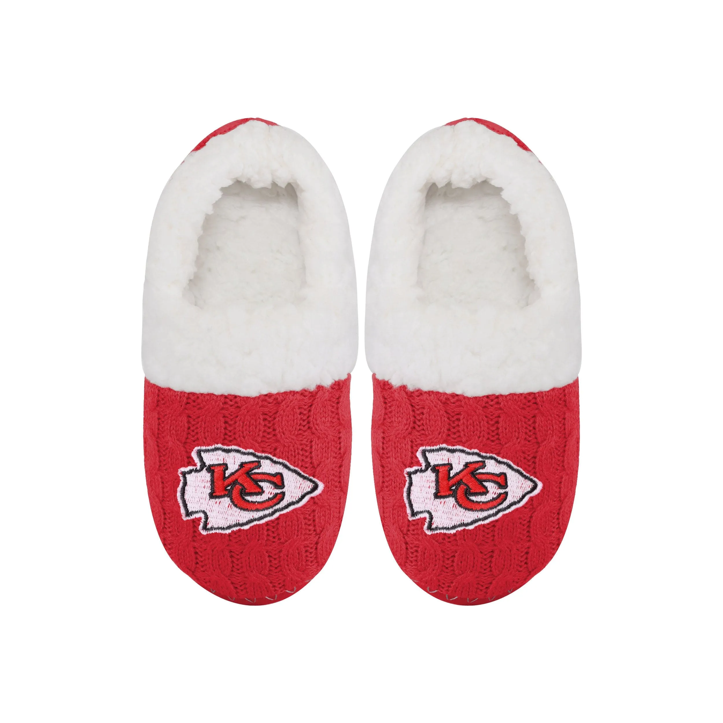NFL Womens Team Color Fur Moccasin Slippers - Pick Your Team!