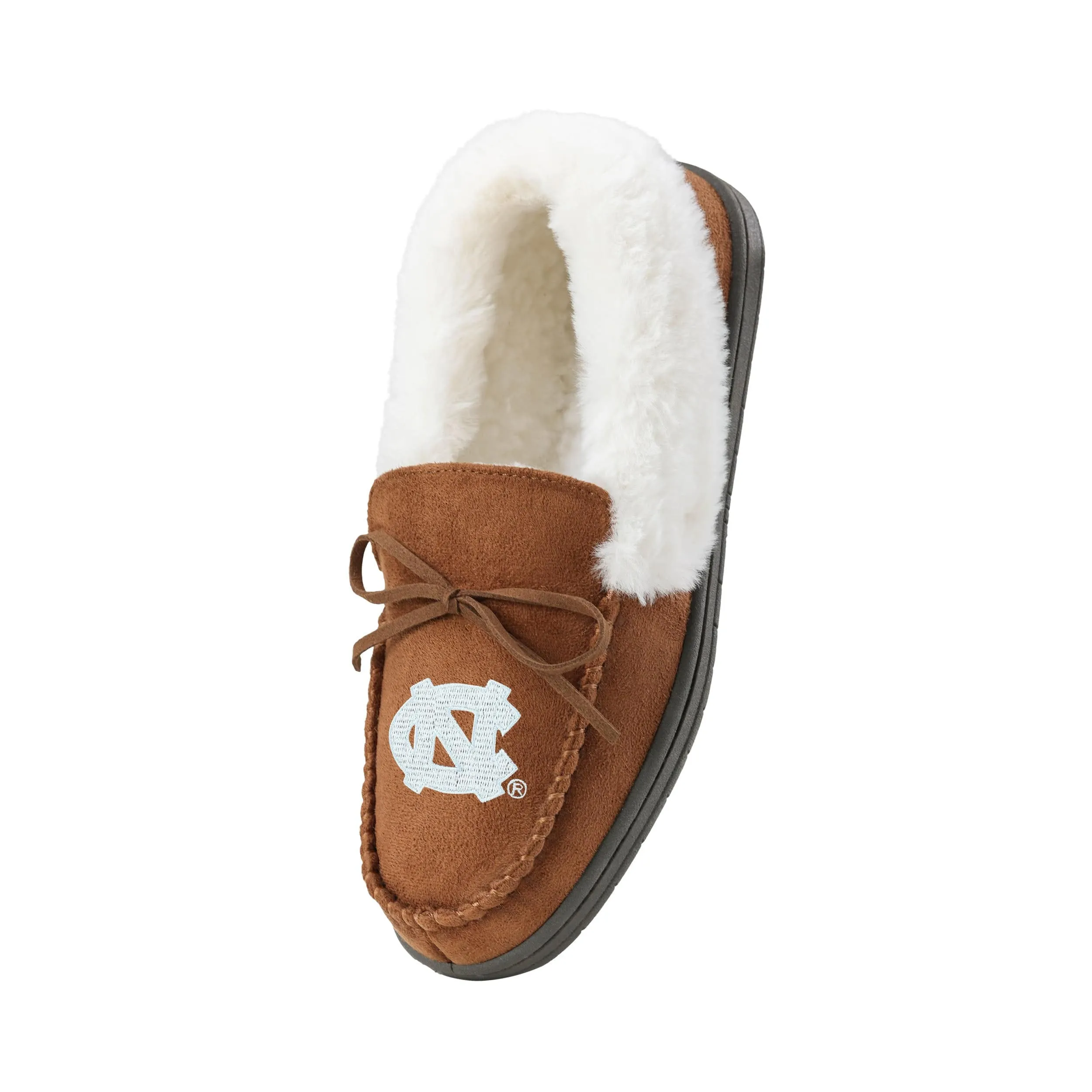 North Carolina Tar Heels NCAA Womens Tan Moccasin Slippers