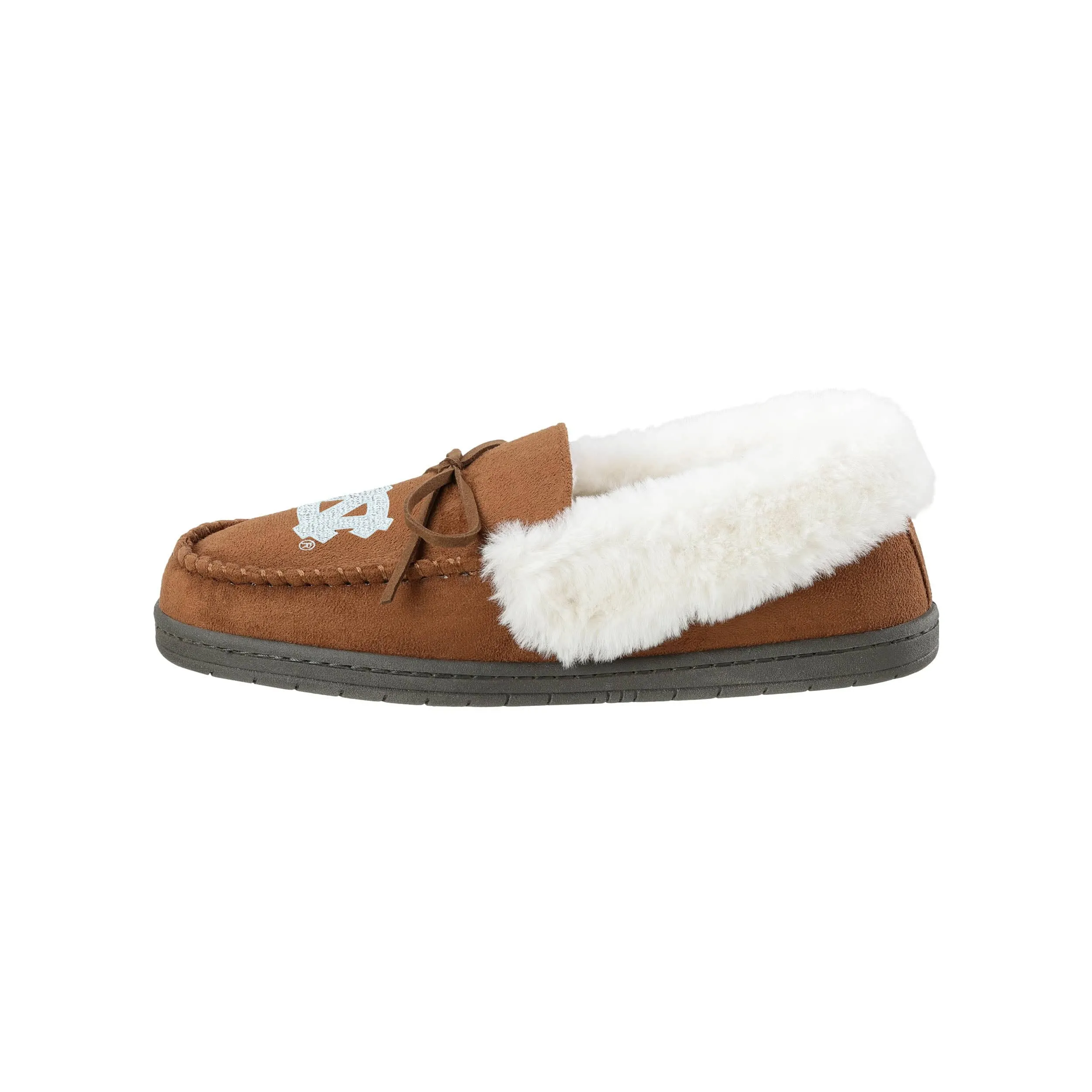 North Carolina Tar Heels NCAA Womens Tan Moccasin Slippers