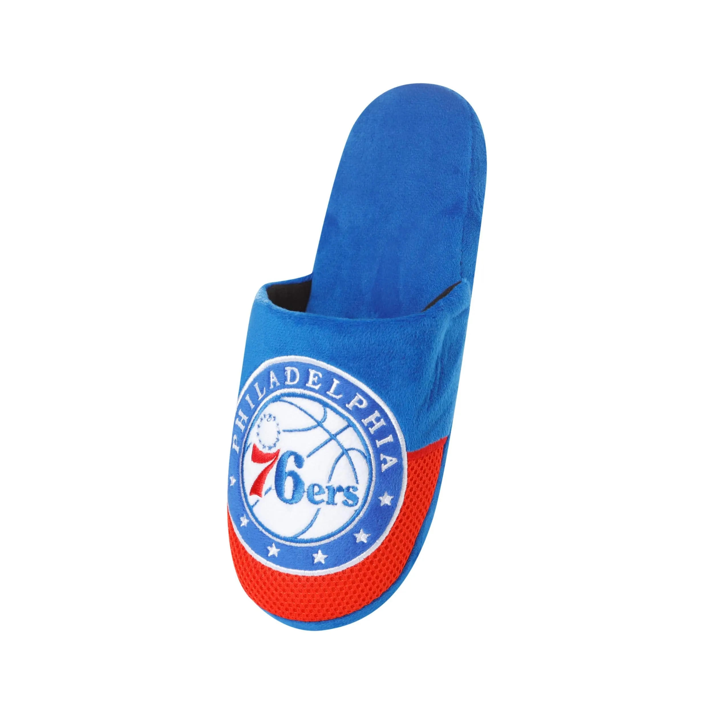 Philadelphia 76ers NBA Mens Team Logo Staycation Slippers