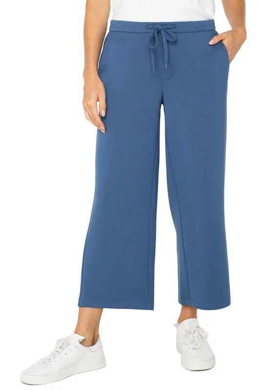 Pull On Wide Leg Crop Trouser