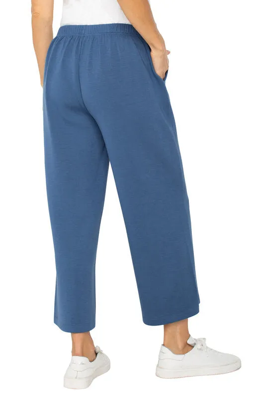Pull On Wide Leg Crop Trouser