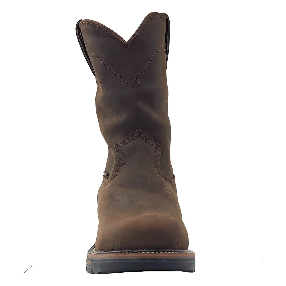 R. Watson Men's 12" Waterproof Brown Round Composite Toe Work Boot