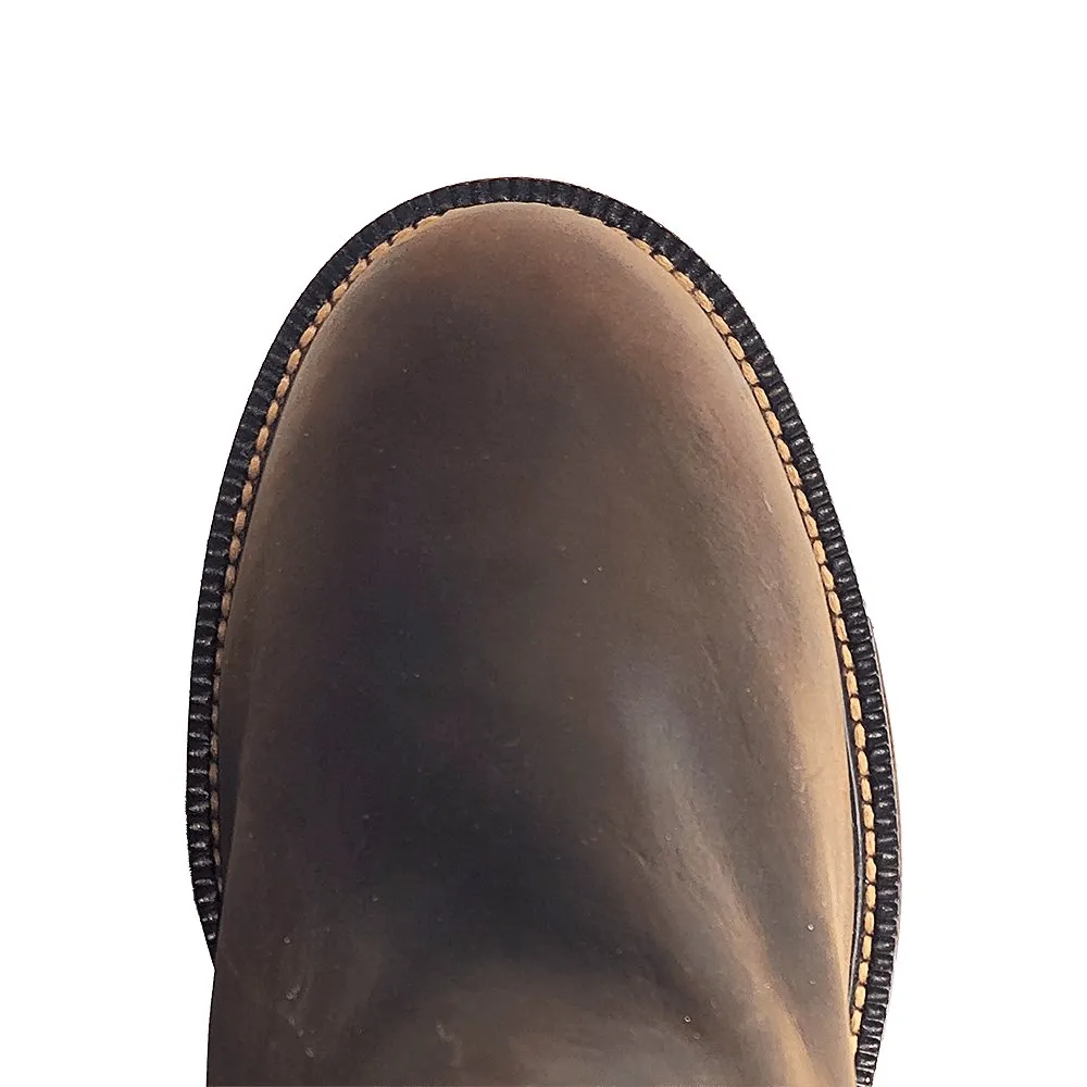 R. Watson Men's 12" Waterproof Brown Round Composite Toe Work Boot