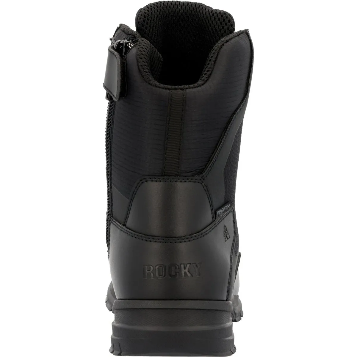 Rocky Cadet 8" Men's Side Zip Public Service Boots Rkd0102 In Black