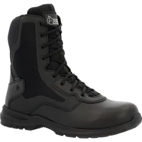 Rocky Cadet 8" Men's Side Zip Public Service Boots Rkd0102 In Black