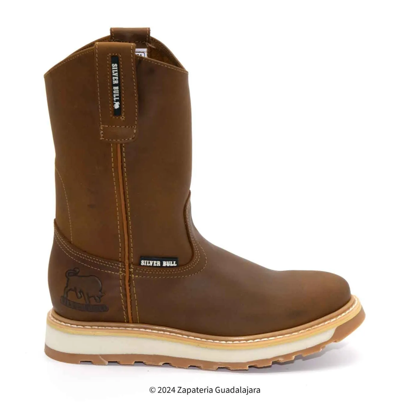 SB2020 SOFT TOE 10" PULL ON LATON GRASSO WORK BOOT