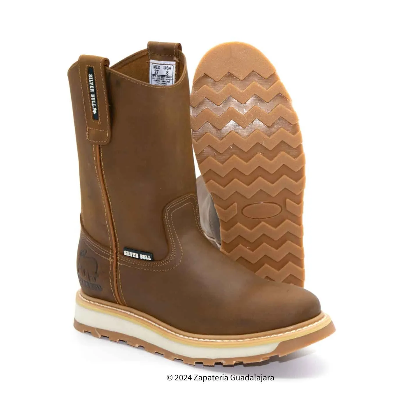 SB2020 SOFT TOE 10" PULL ON LATON GRASSO WORK BOOT