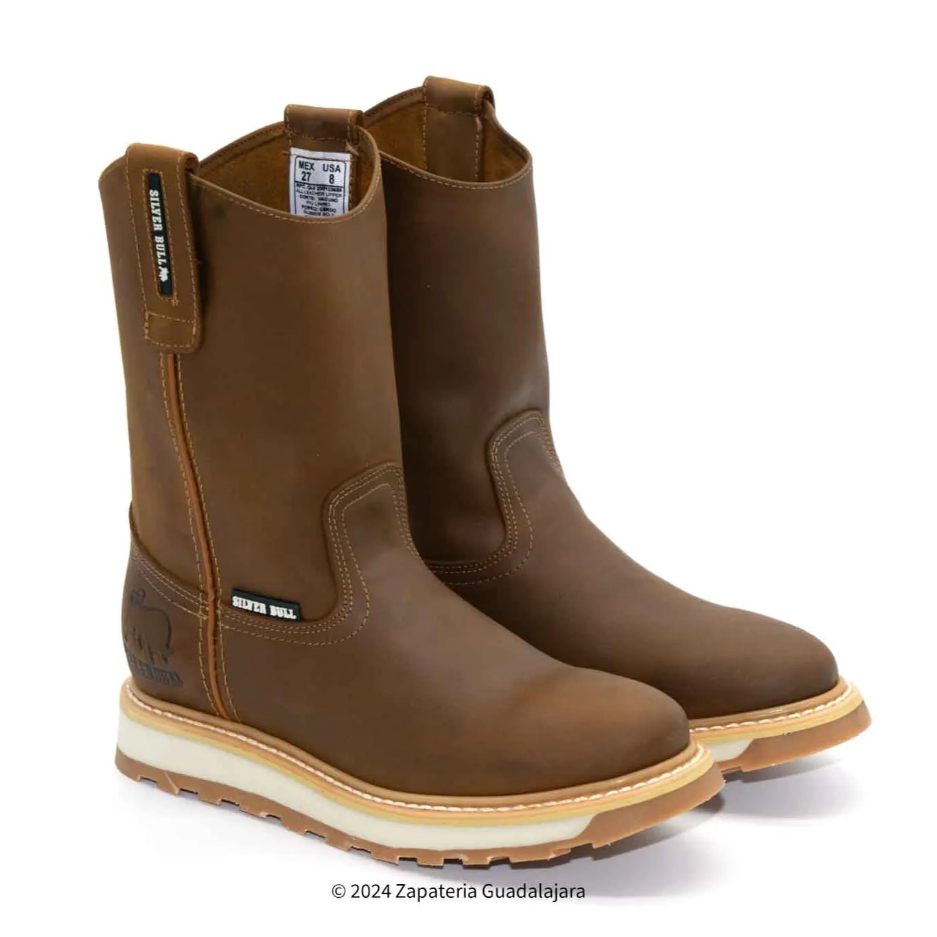 SB2020 SOFT TOE 10" PULL ON LATON GRASSO WORK BOOT