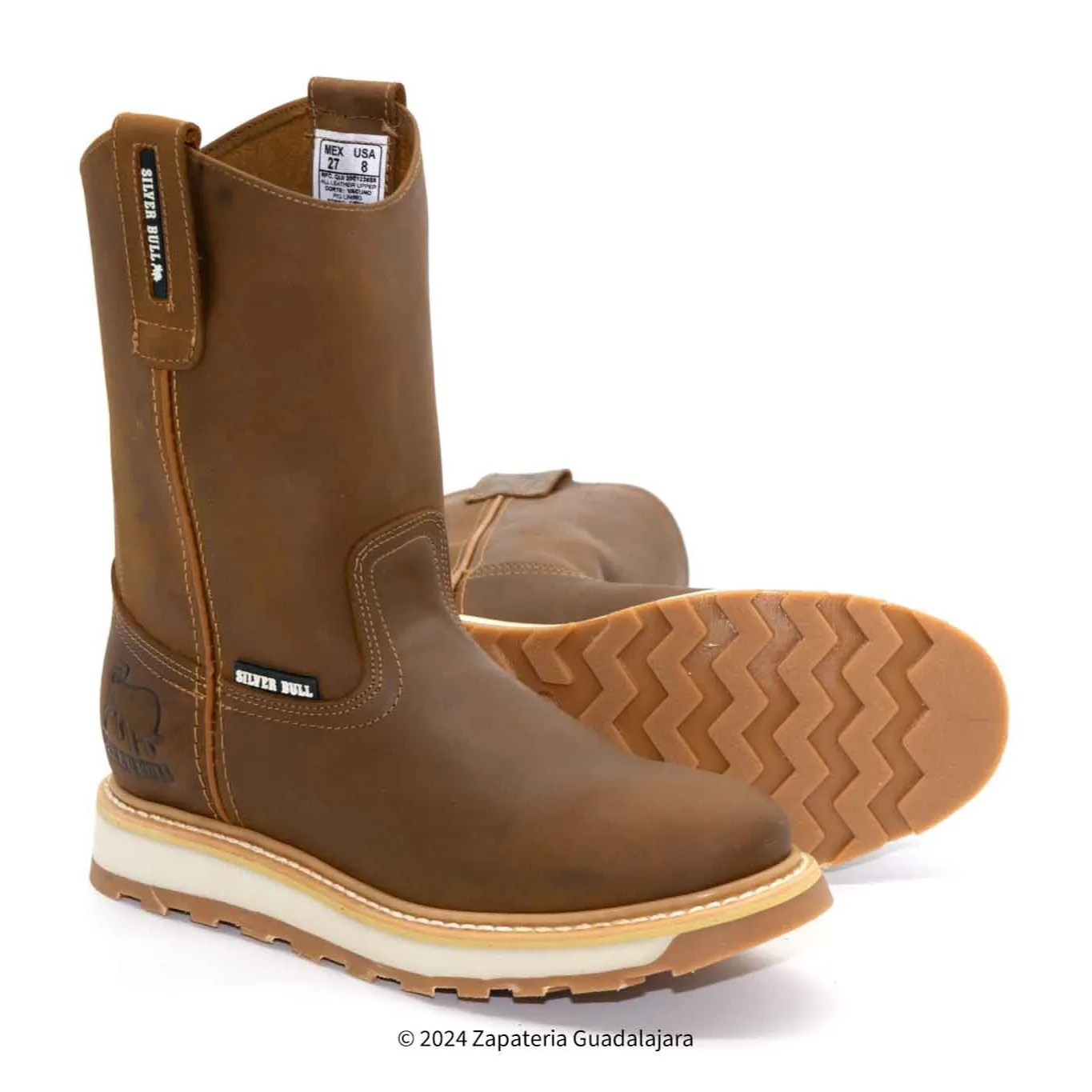 SB2020 SOFT TOE 10" PULL ON LATON GRASSO WORK BOOT