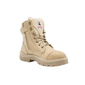 Steel Blue Mens Work Boots Southern Cross Zip S3 - SAND