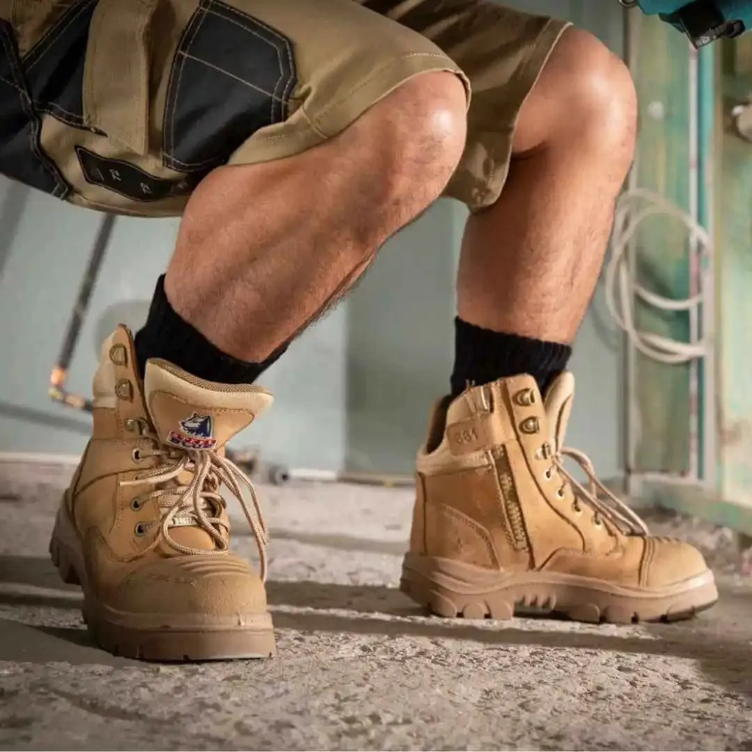 Steel Blue Mens Work Boots Southern Cross Zip S3 - SAND