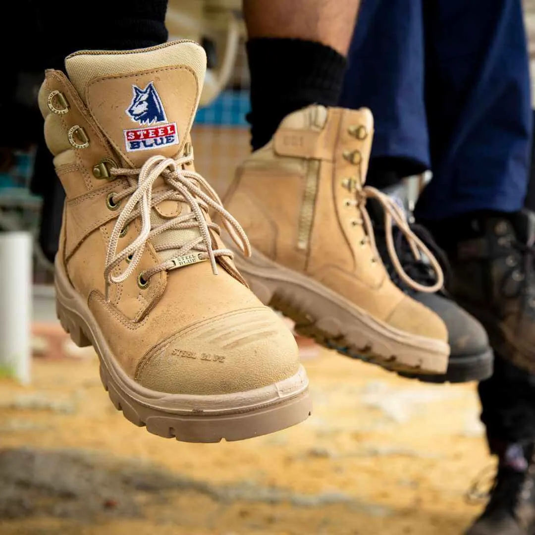 Steel Blue Mens Work Boots Southern Cross Zip S3 - SAND