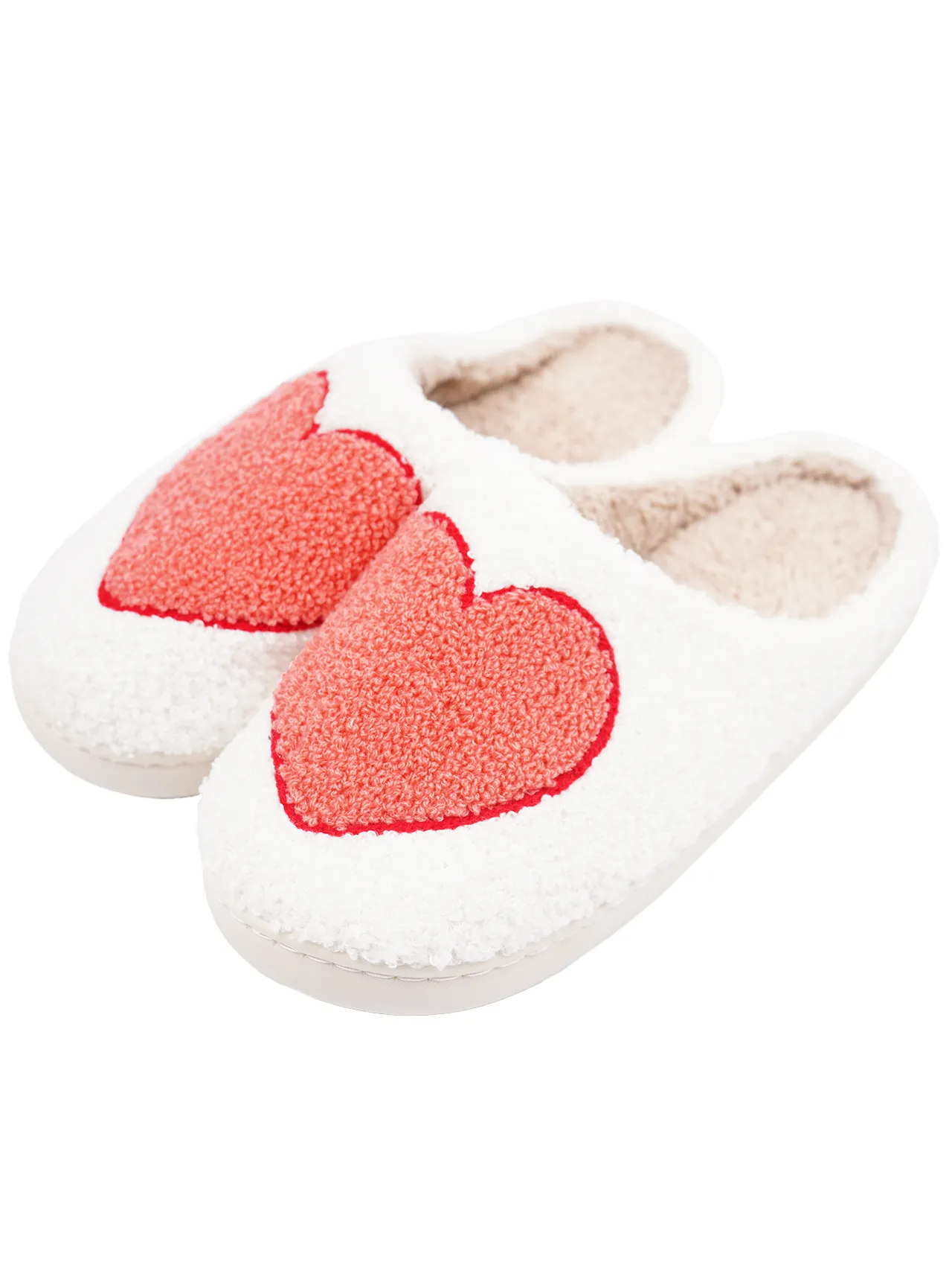 V-Day Pink Heart Slippers